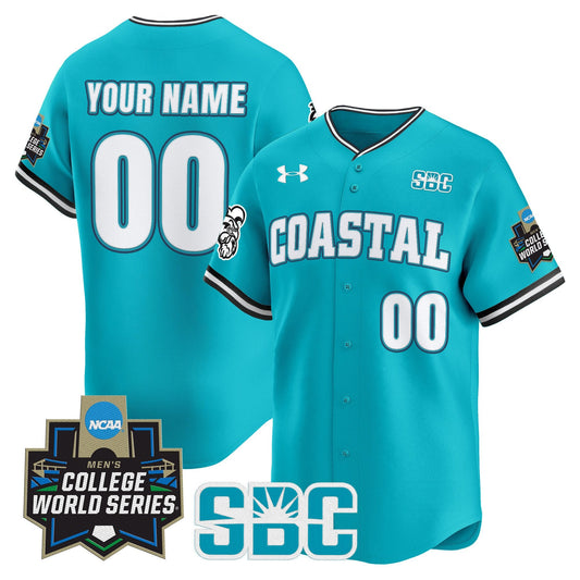 Coastal Carolina Chanticleers 2025 World Series Vapor Premier Limited Custom Jersey - All Stitched