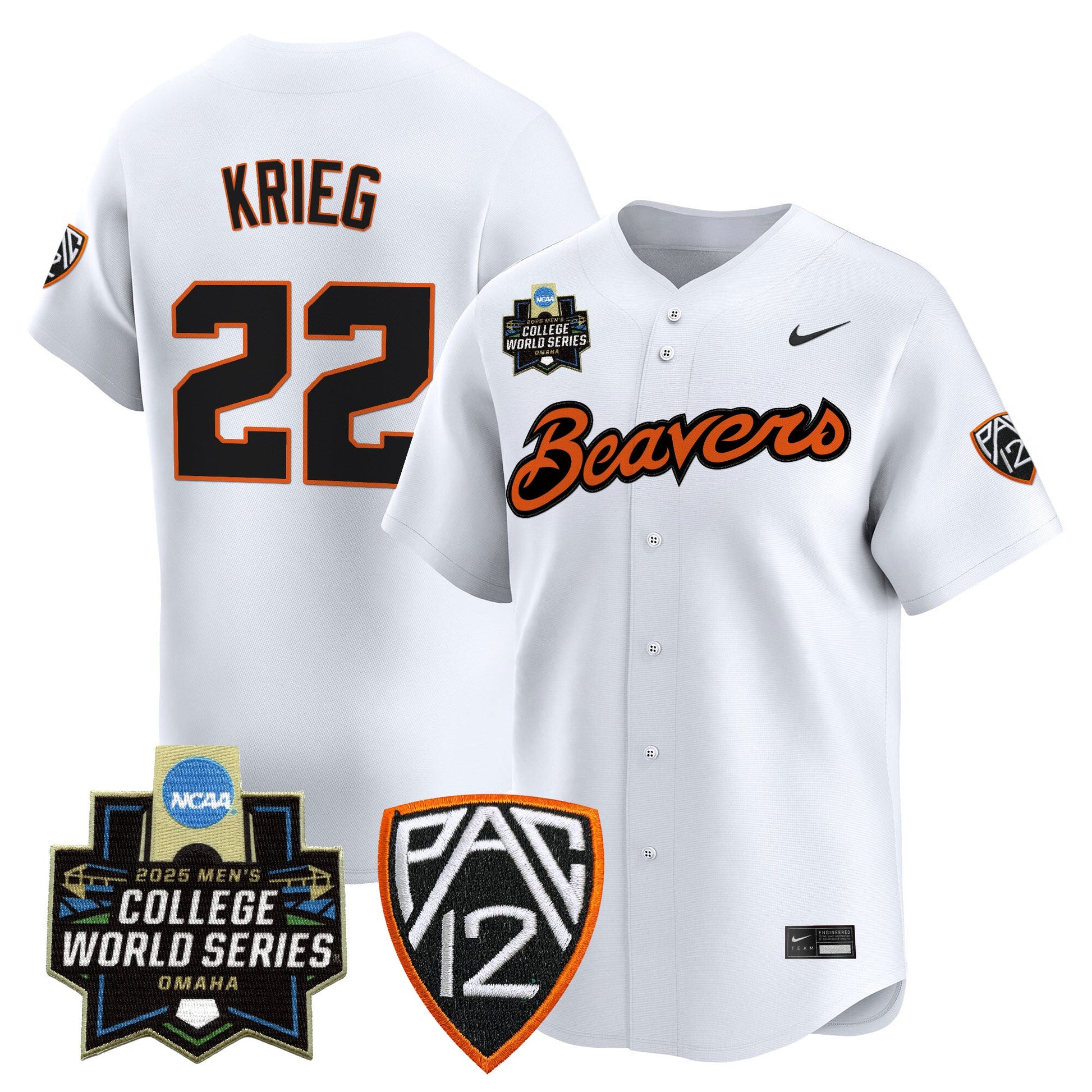 Men's Oregon State Beavers 2025 World Series Vapor Premier Limited Jersey - All Stitched