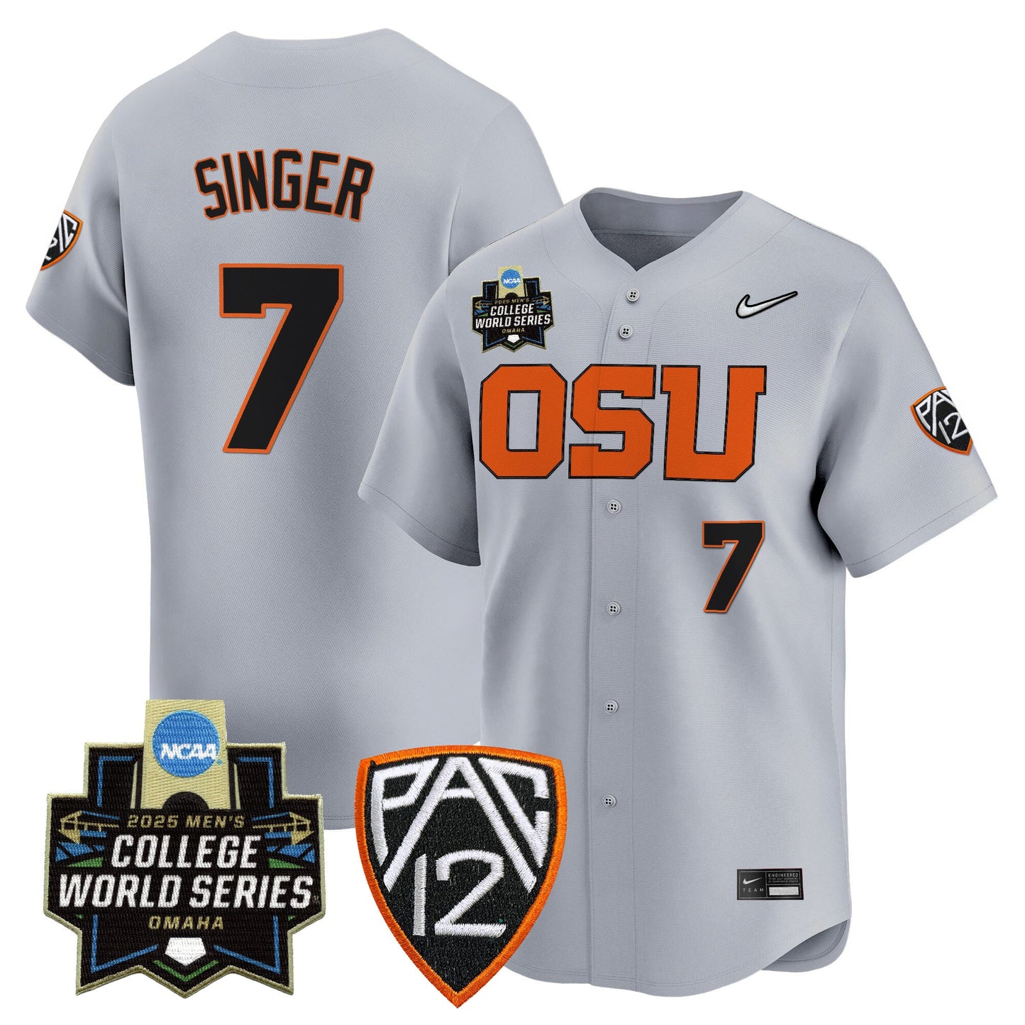 Men's Oregon State Beavers 2025 World Series Vapor Premier Limited Jersey - All Stitched