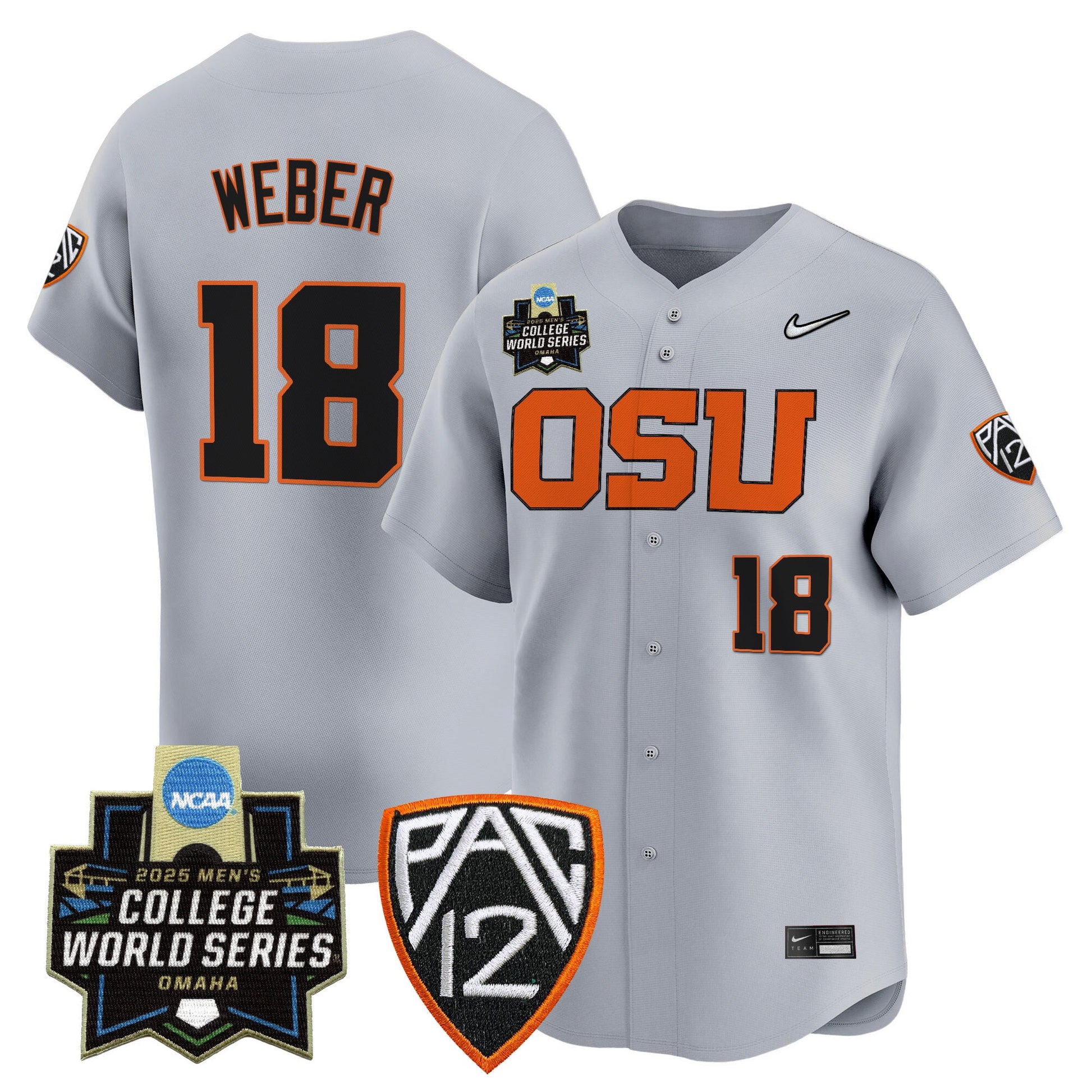 Men's Oregon State Beavers 2025 World Series Vapor Premier Limited Jersey - All Stitched