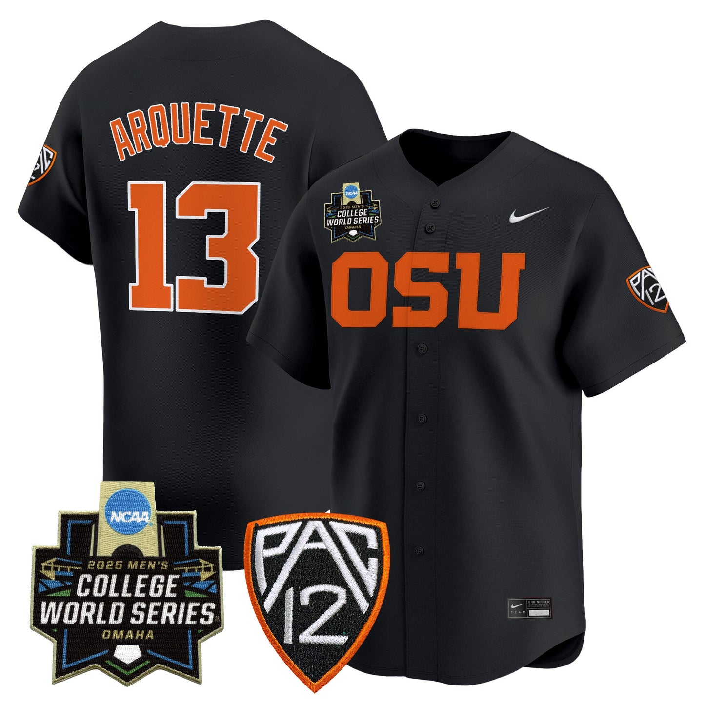 Men's Oregon State Beavers 2025 World Series Vapor Premier Limited Jersey - All Stitched