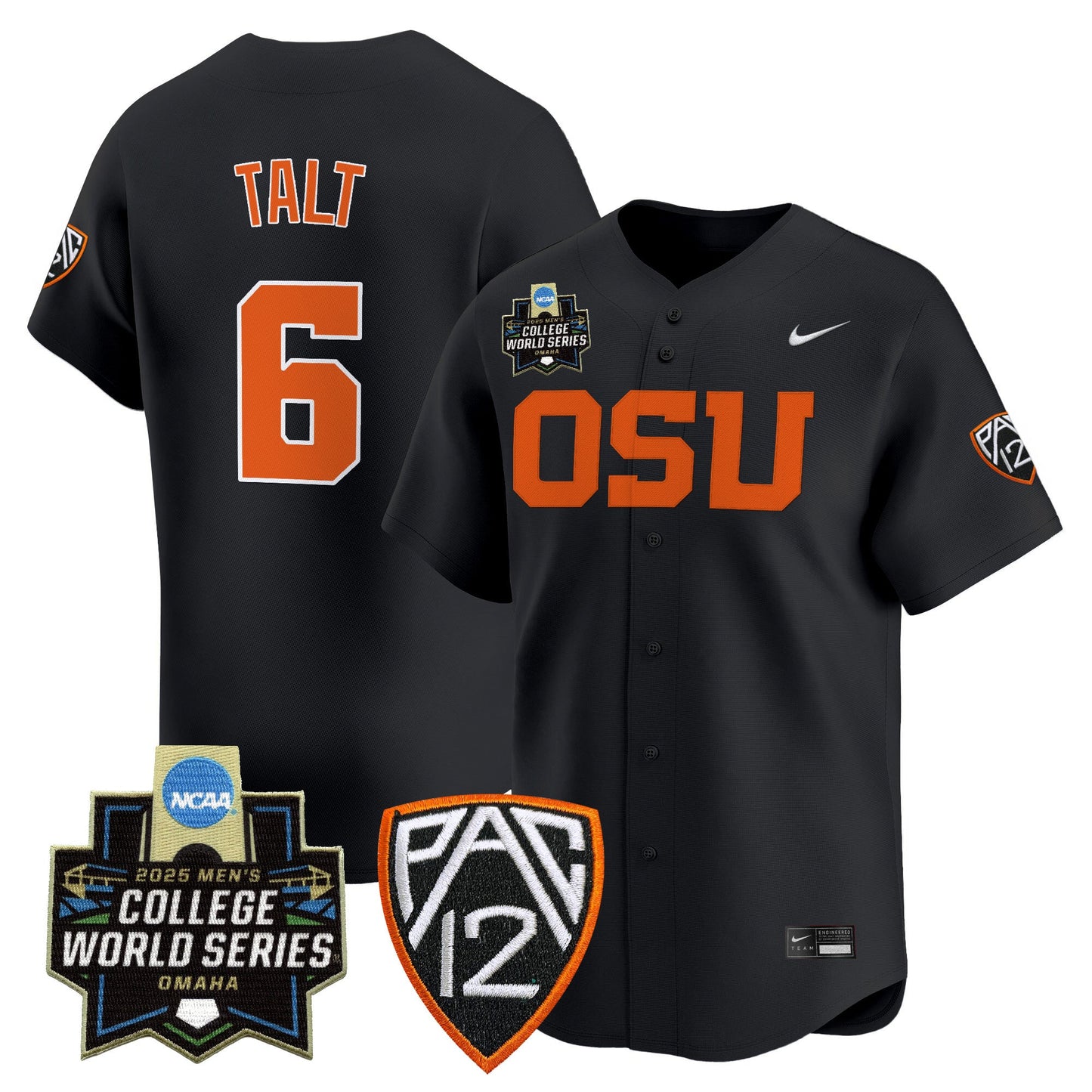 Men's Oregon State Beavers 2025 World Series Vapor Premier Limited Jersey - All Stitched