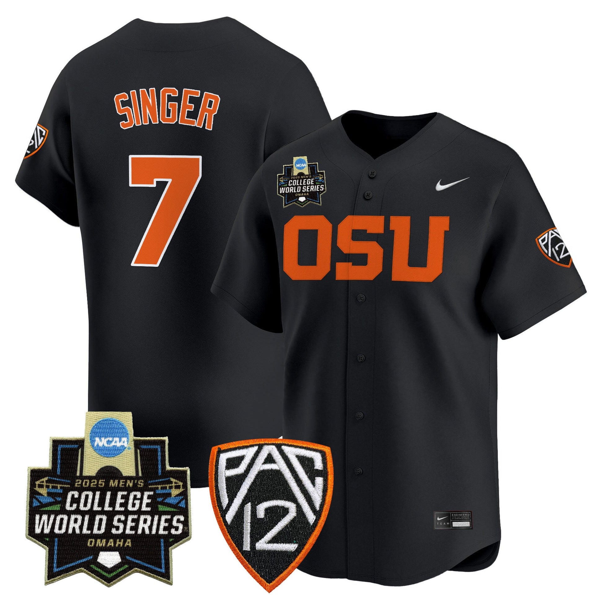 Men's Oregon State Beavers 2025 World Series Vapor Premier Limited Jersey - All Stitched
