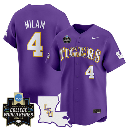 Men's LSU Tigers 24/25 Jersey - 2025 College World Series Patch