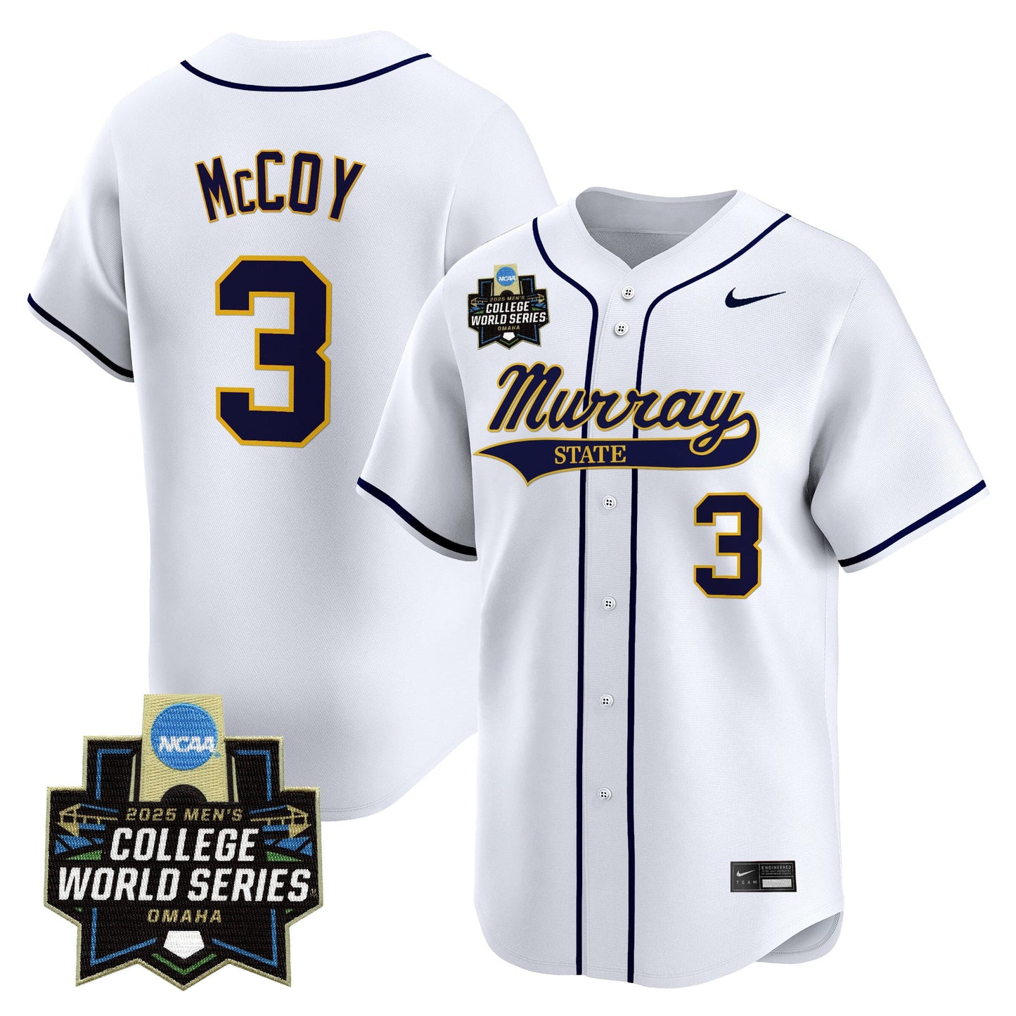 Men's Murray State Racers 2025 World Series Vapor Premier Limited Jersey - All Stitched