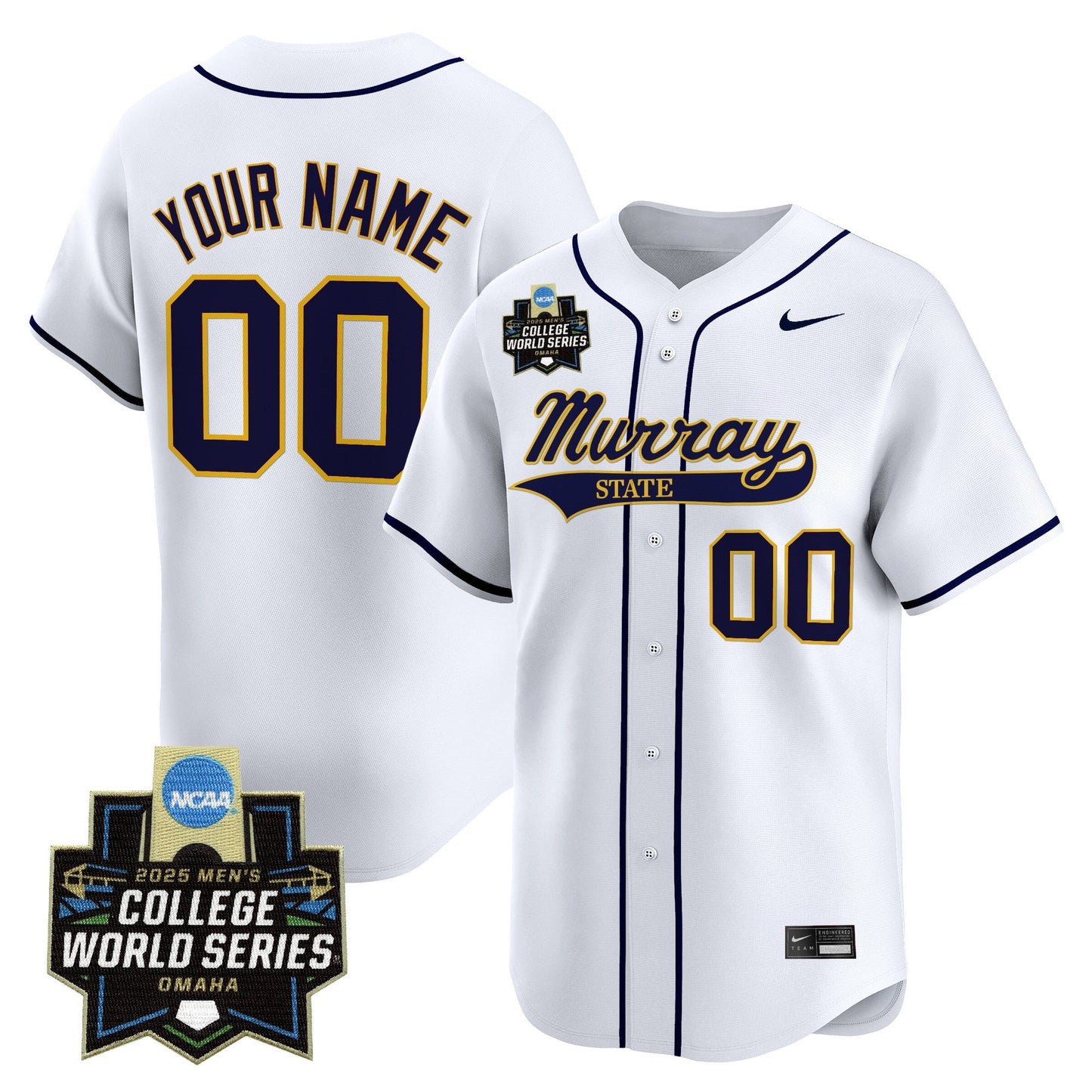 Murray State Racers 2025 World Series Vapor Premier Limited Custom Jersey - All Stitched