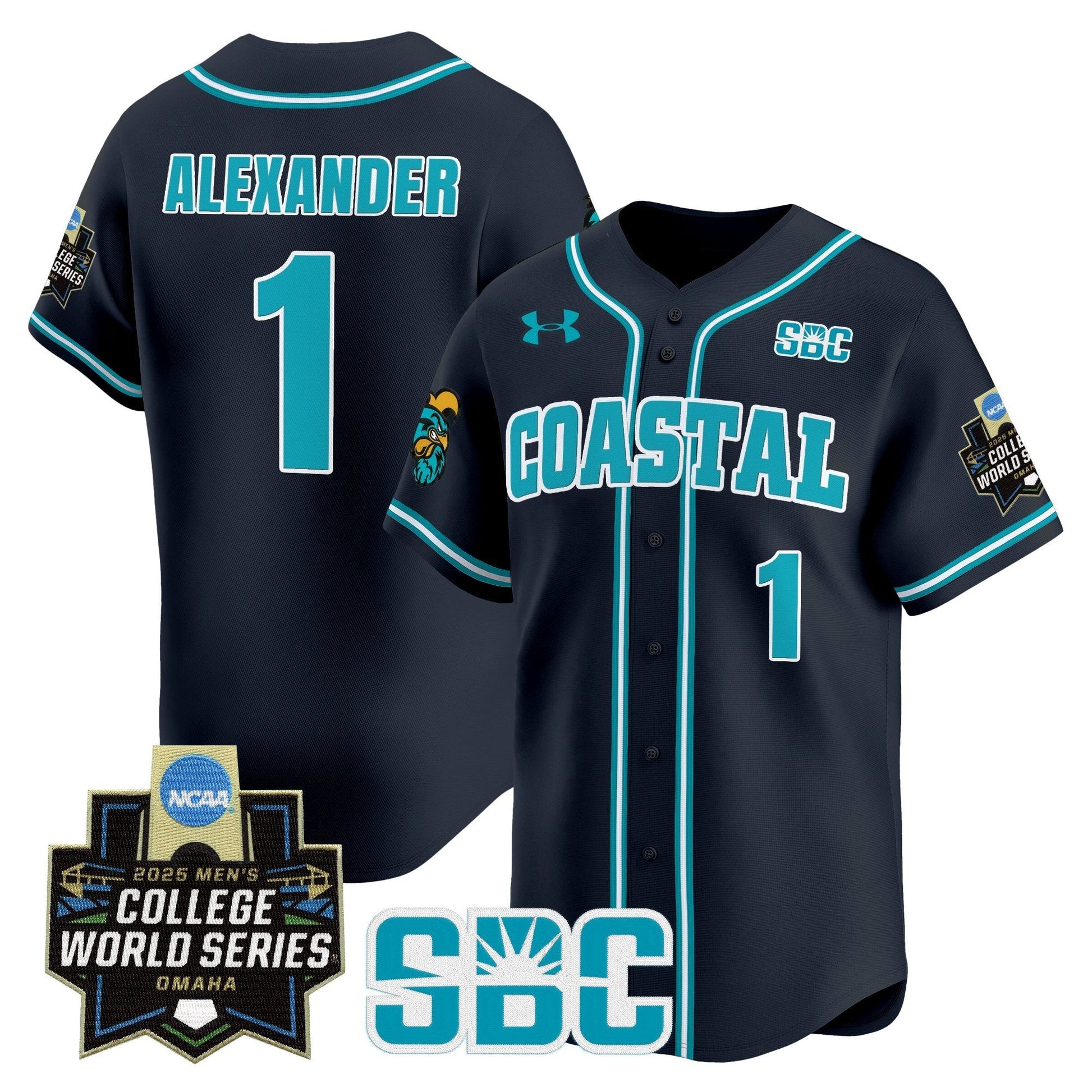 Men's Coastal Carolina Chanticleers 2025 World Series Vapor Premier Limited Jersey - All Stitched