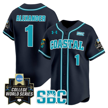 Men's Coastal Carolina Chanticleers 2025 World Series Vapor Premier Limited Jersey - All Stitched