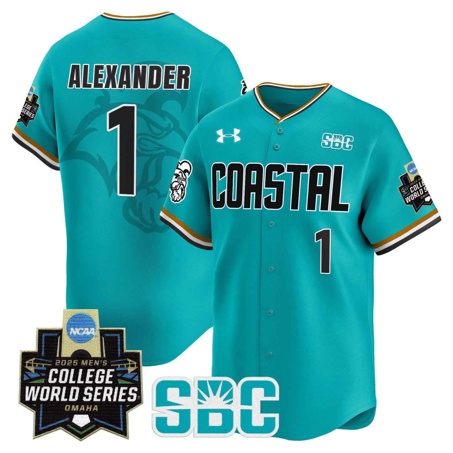 Men's Coastal Carolina Chanticleers 2025 World Series Vapor Premier Limited Jersey - All Stitched