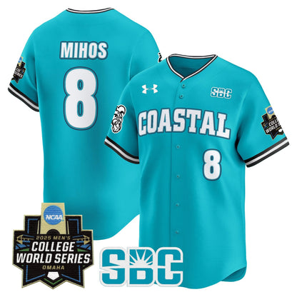Men's Coastal Carolina Chanticleers 2025 World Series Vapor Premier Limited Jersey - All Stitched