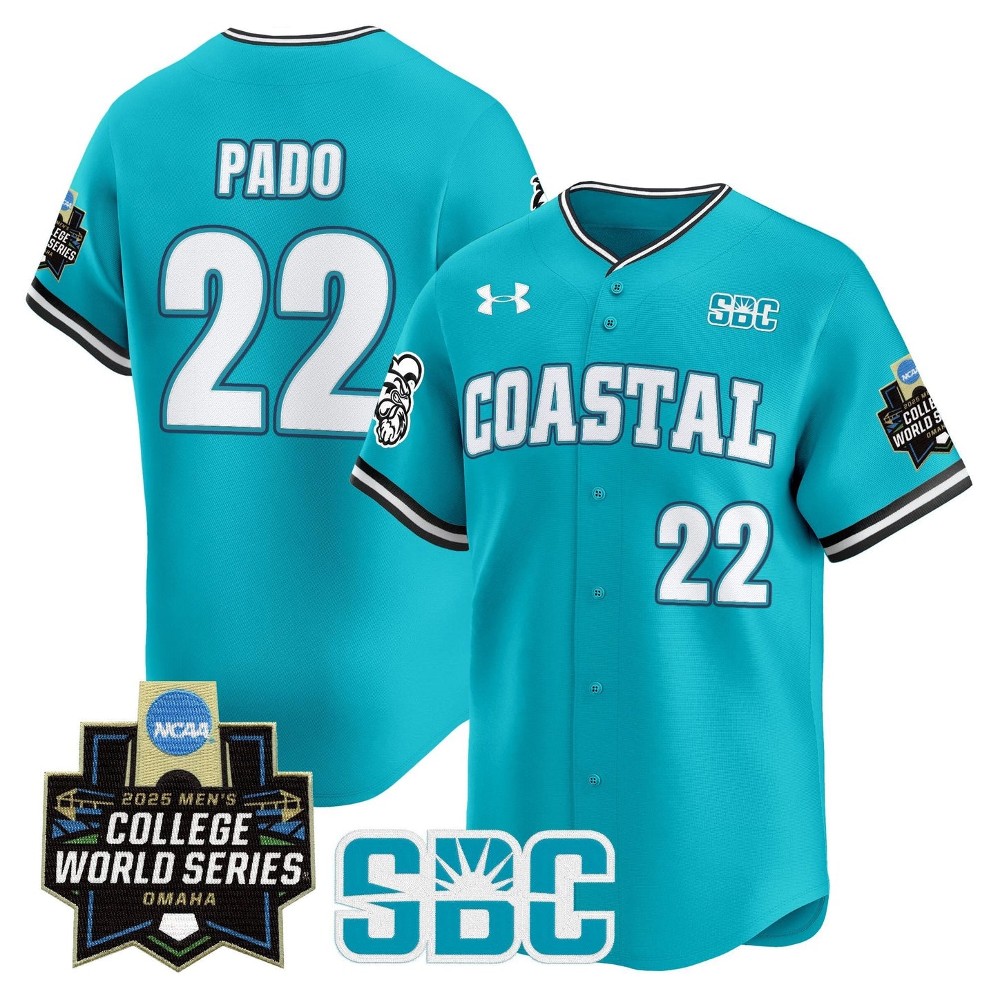 Men's Coastal Carolina Chanticleers 2025 World Series Vapor Premier Limited Jersey - All Stitched