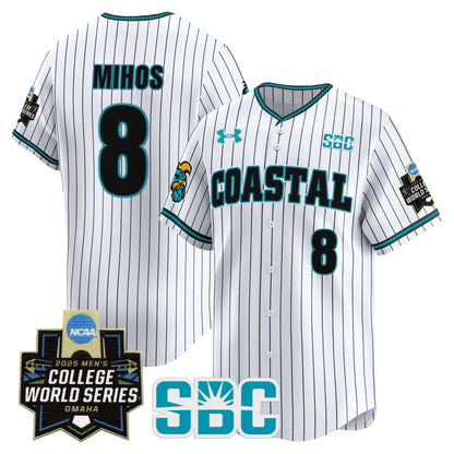 Men's Coastal Carolina Chanticleers 2025 World Series Vapor Premier Limited Jersey - All Stitched