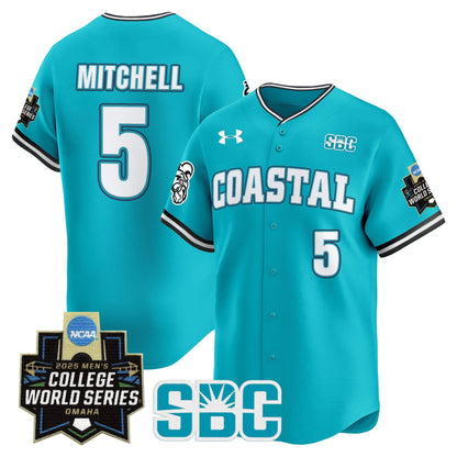 Men's Coastal Carolina Chanticleers 2025 World Series Vapor Premier Limited Jersey - All Stitched