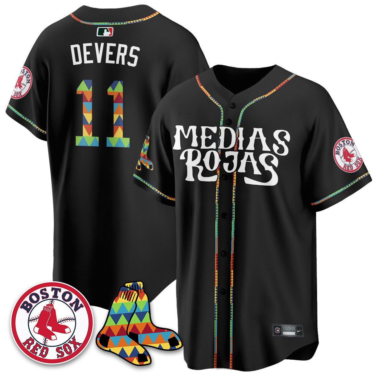 Men's Boston Red Sox "Medias Rojas" Limited Jersey - All Stitched