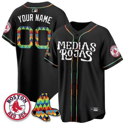 Men's Boston Red Sox "Medias Rojas" Limited Jersey - All Stitched