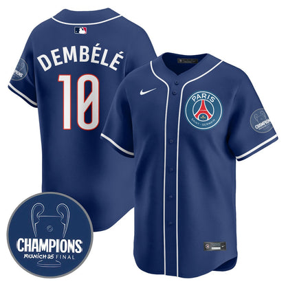 Men's Paris Saint-Germain 2025 Soccer x Baseball Limited Jersey - All Stitched