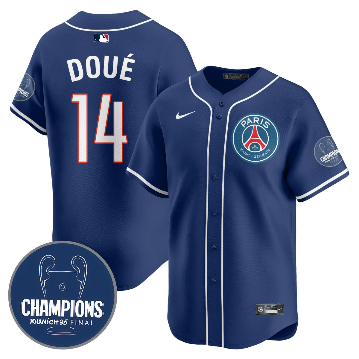 Men's Paris Saint-Germain 2025 Soccer x Baseball Limited Jersey - All Stitched