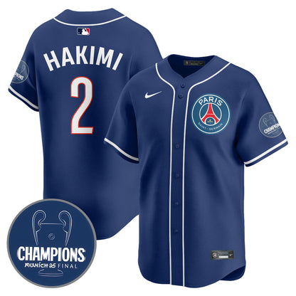 Men's Paris Saint-Germain 2025 Soccer x Baseball Limited Jersey - All Stitched
