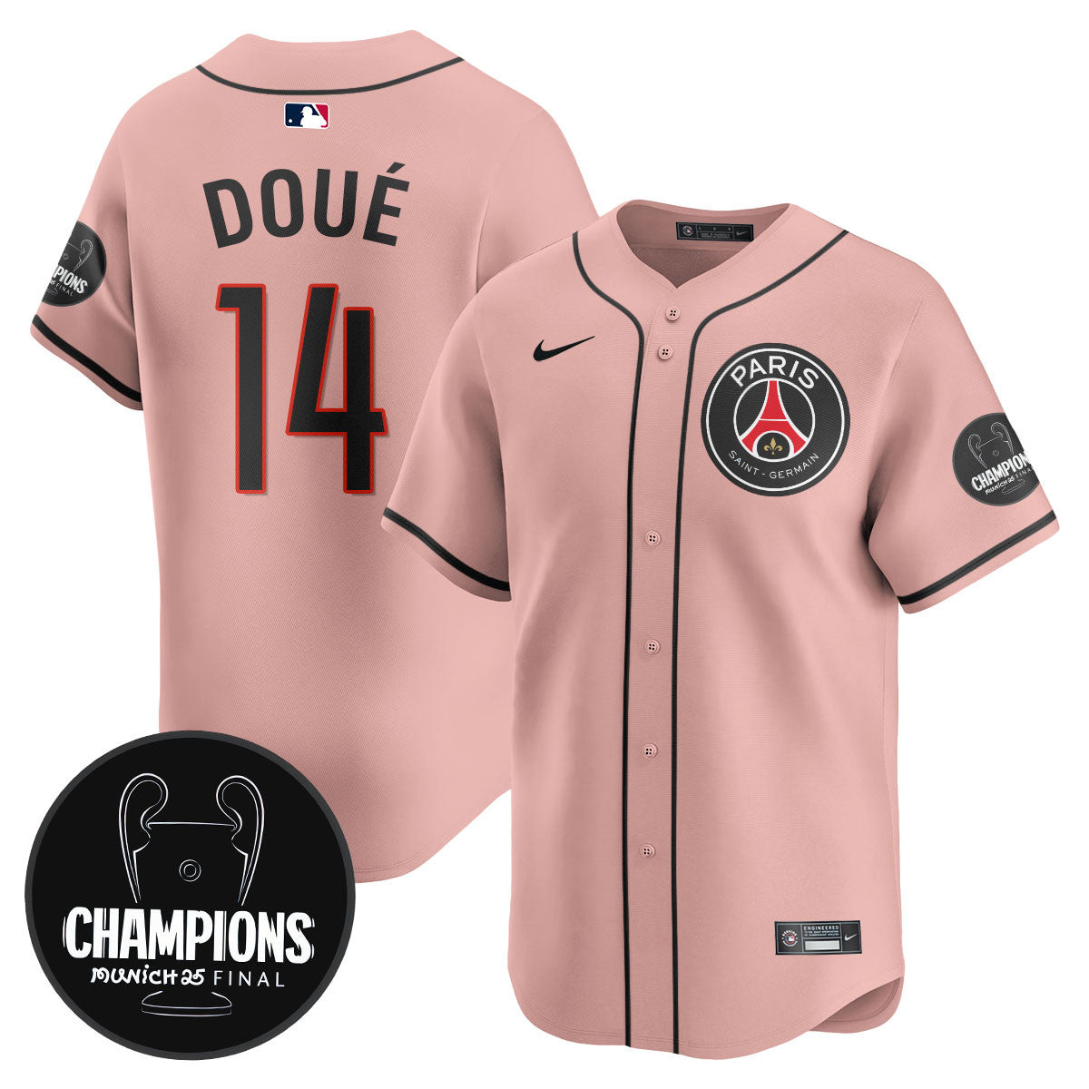 Men's Paris Saint-Germain 2025 Soccer x Baseball Limited Jersey - All Stitched