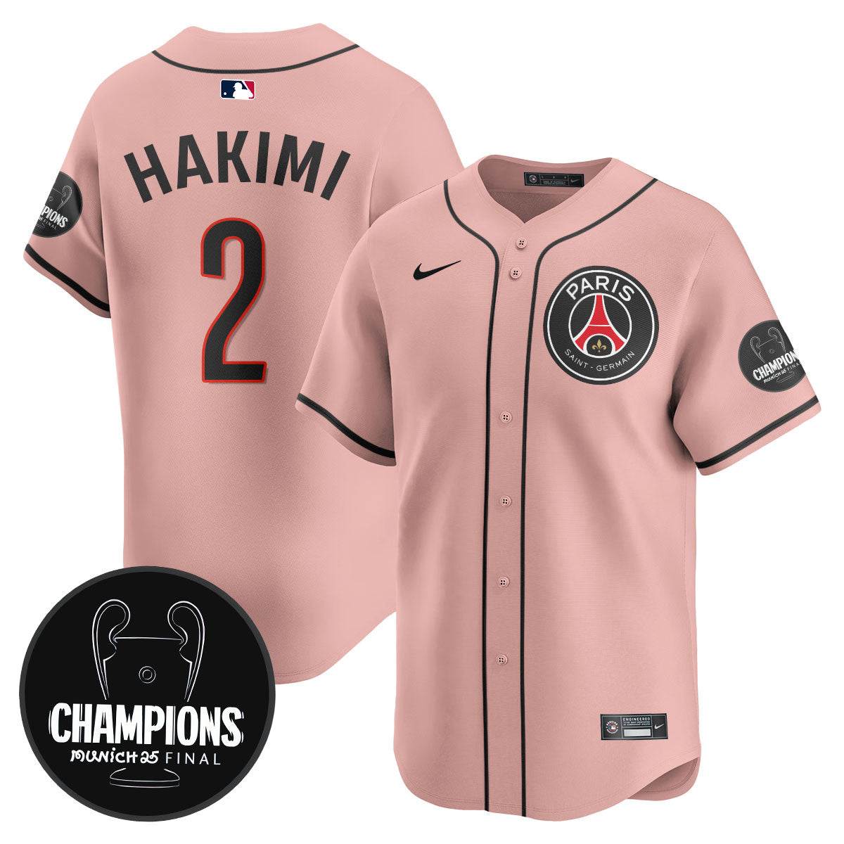 Men's Paris Saint-Germain 2025 Soccer x Baseball Limited Jersey - All Stitched