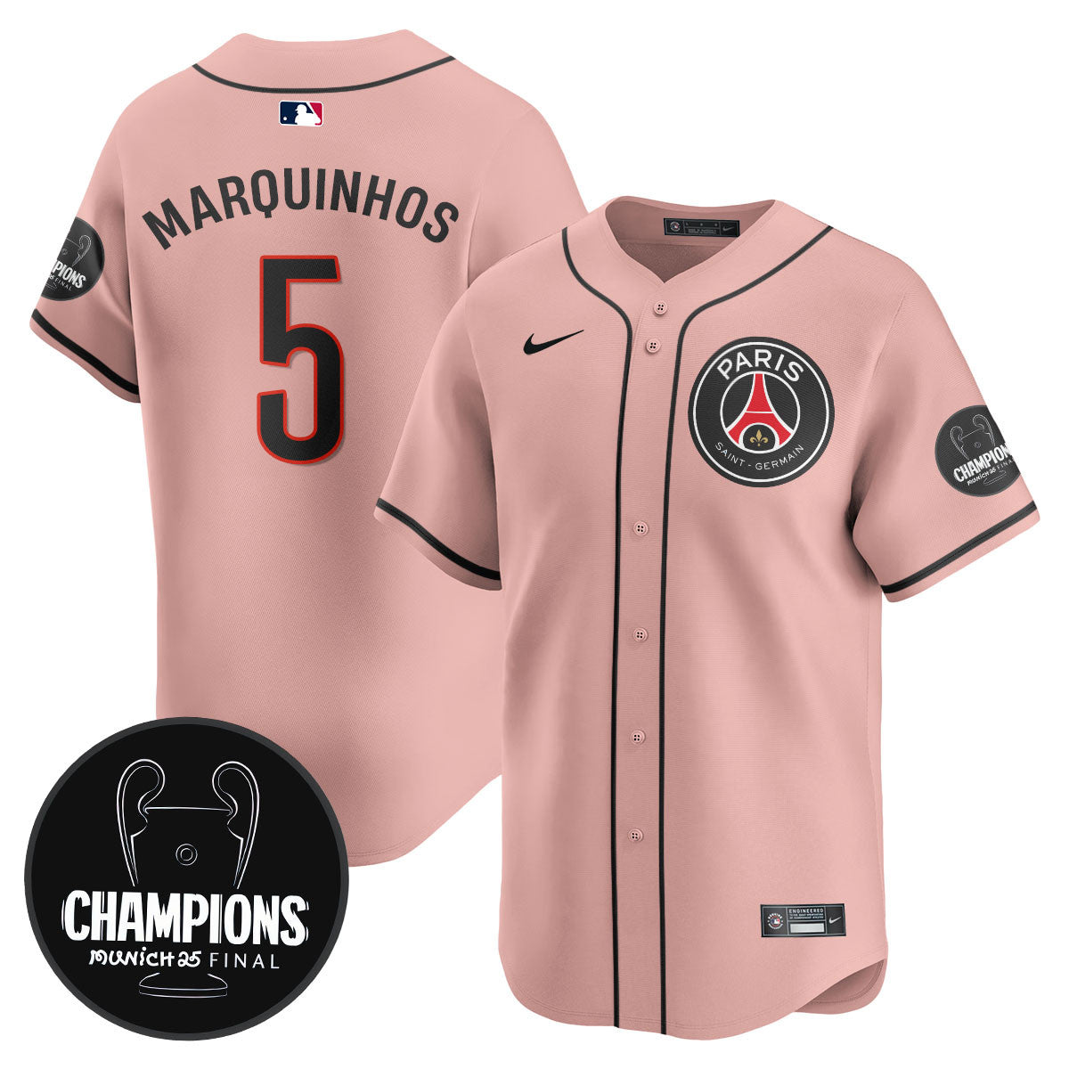 Men's Paris Saint-Germain 2025 Soccer x Baseball Limited Jersey - All Stitched