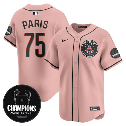 Men's Paris Saint-Germain 2025 Soccer x Baseball Limited Jersey - All Stitched