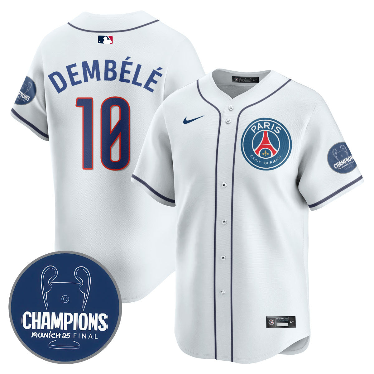 Men's Paris Saint-Germain 2025 Soccer x Baseball Limited Jersey - All Stitched