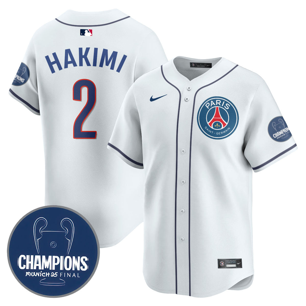 Men's Paris Saint-Germain 2025 Soccer x Baseball Limited Jersey - All Stitched