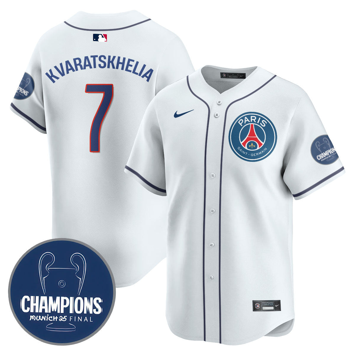 Men's Paris Saint-Germain 2025 Soccer x Baseball Limited Jersey - All Stitched