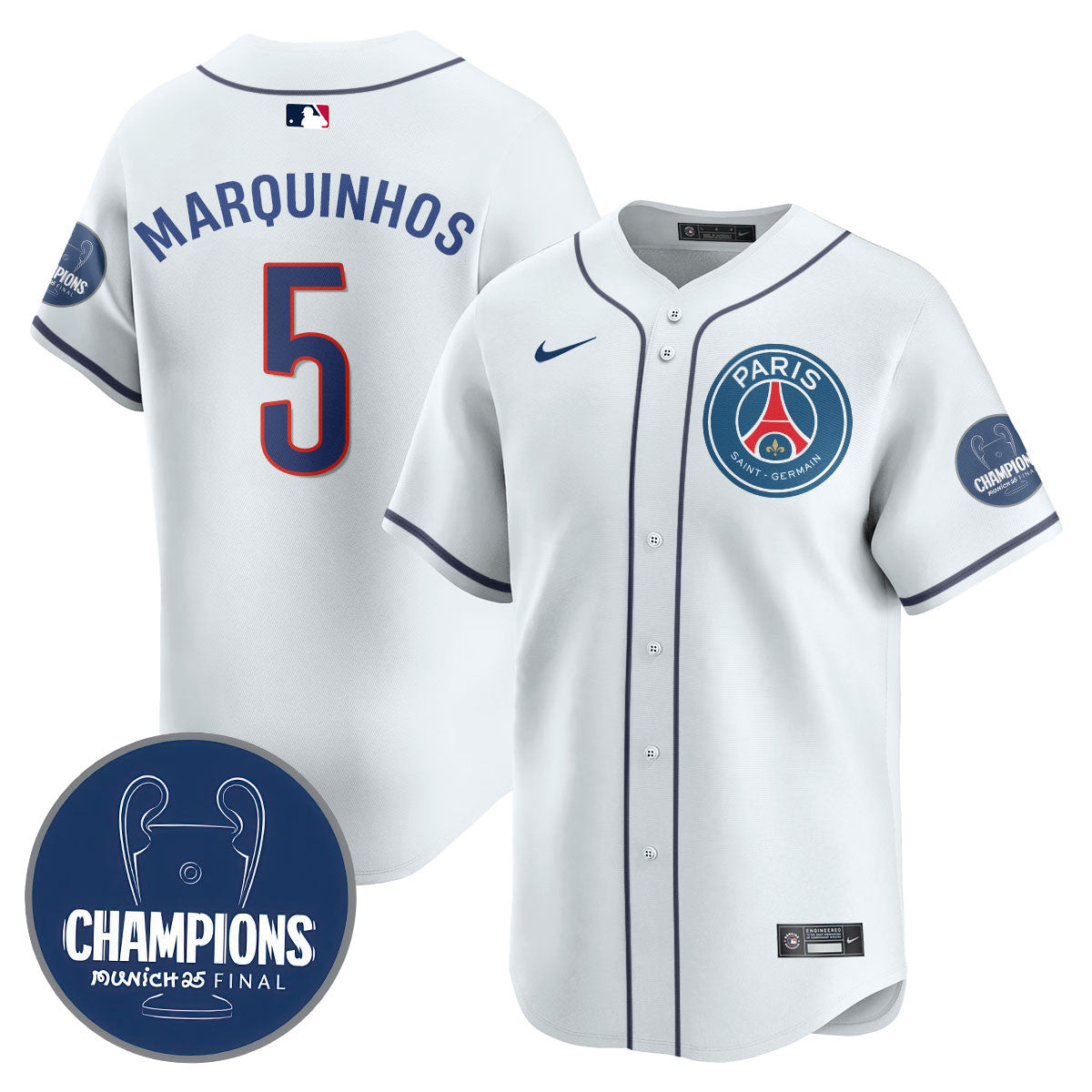 Men's Paris Saint-Germain 2025 Soccer x Baseball Limited Jersey - All Stitched