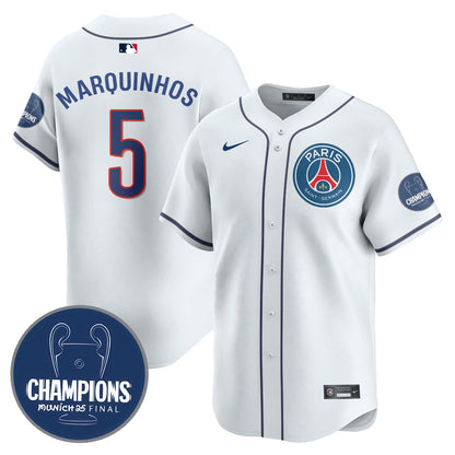 Men's Paris Saint-Germain 2025 Soccer x Baseball Limited Jersey - All Stitched