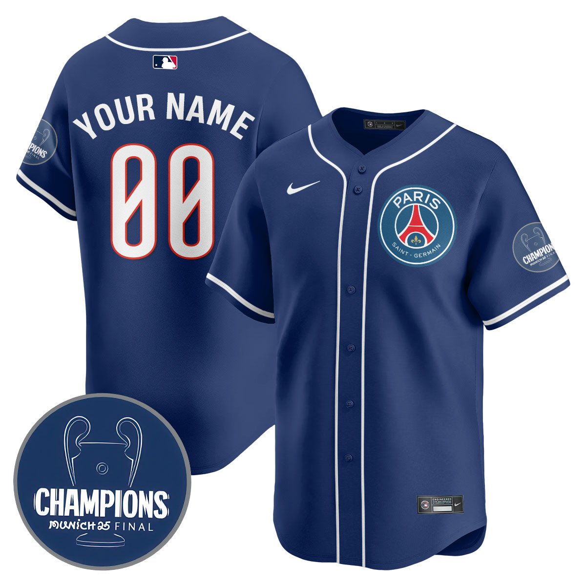 Paris Saint-Germain 2025 Soccer x Baseball Limited Custom Jersey - All Stitched