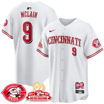 Cincinnati Reds Big Red Machine 50th Anniversary Jersey - All Stitched