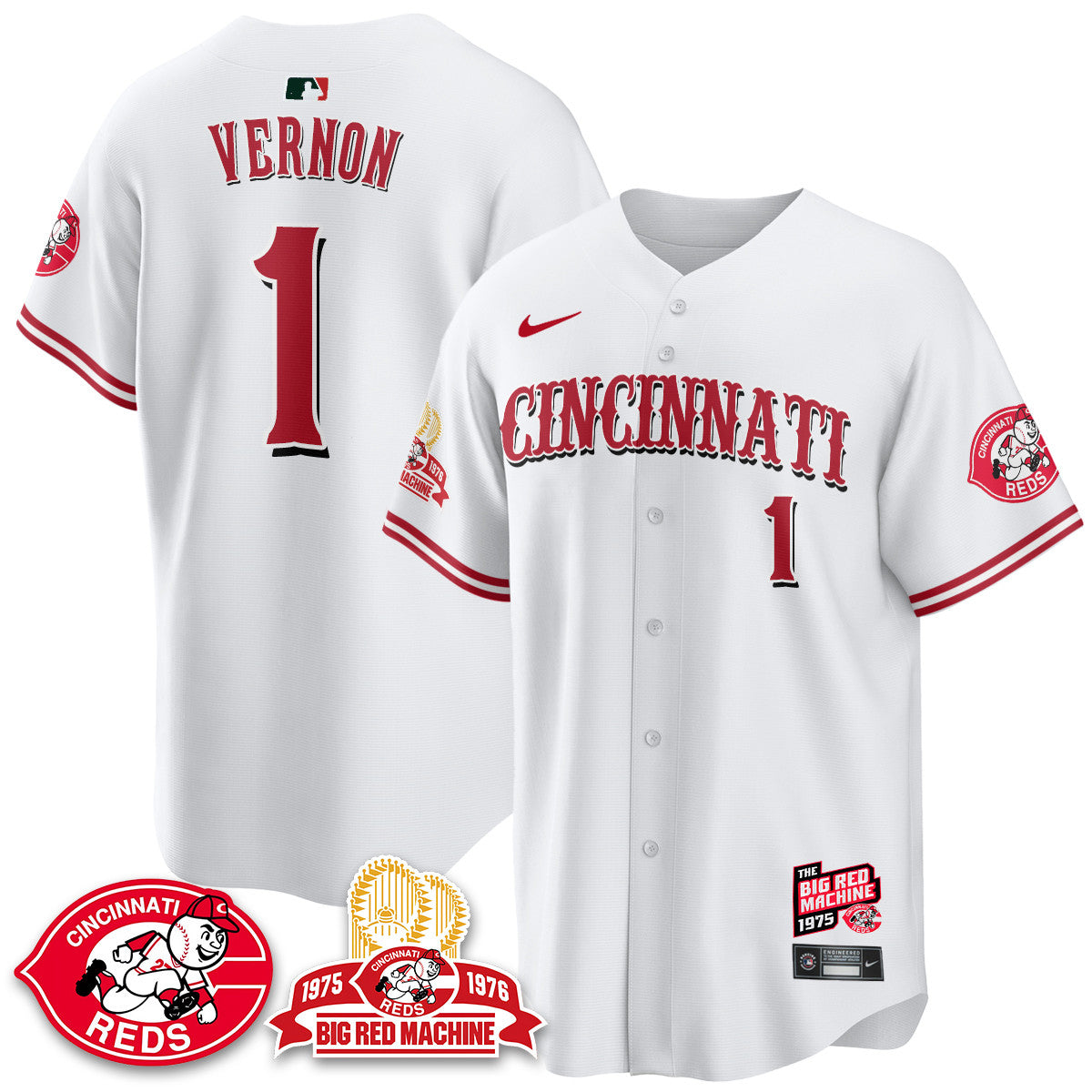 Cincinnati Reds Big Red Machine 50th Anniversary Jersey - All Stitched