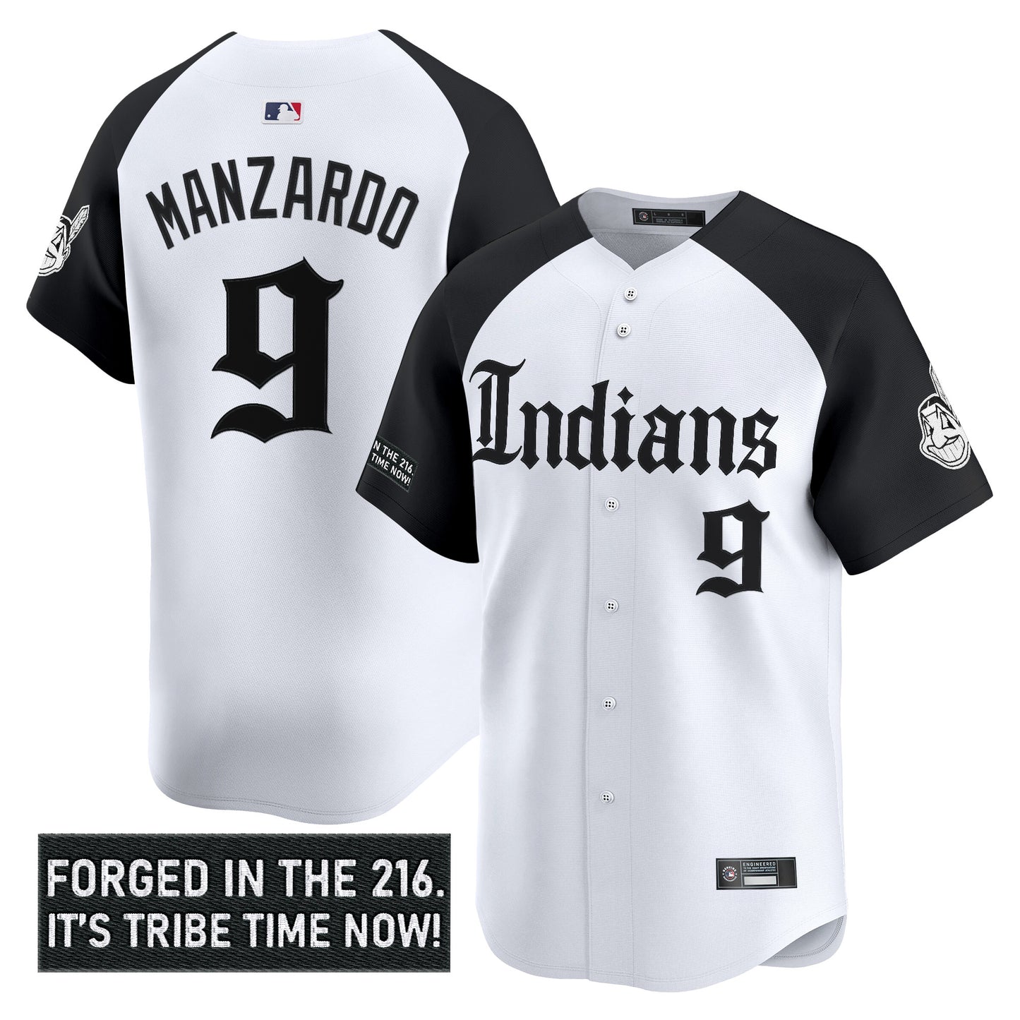 Men's Cleveland Indians 'Gothic Iron Edition' Vapor Premier Limited Jersey V2 - All Stitched