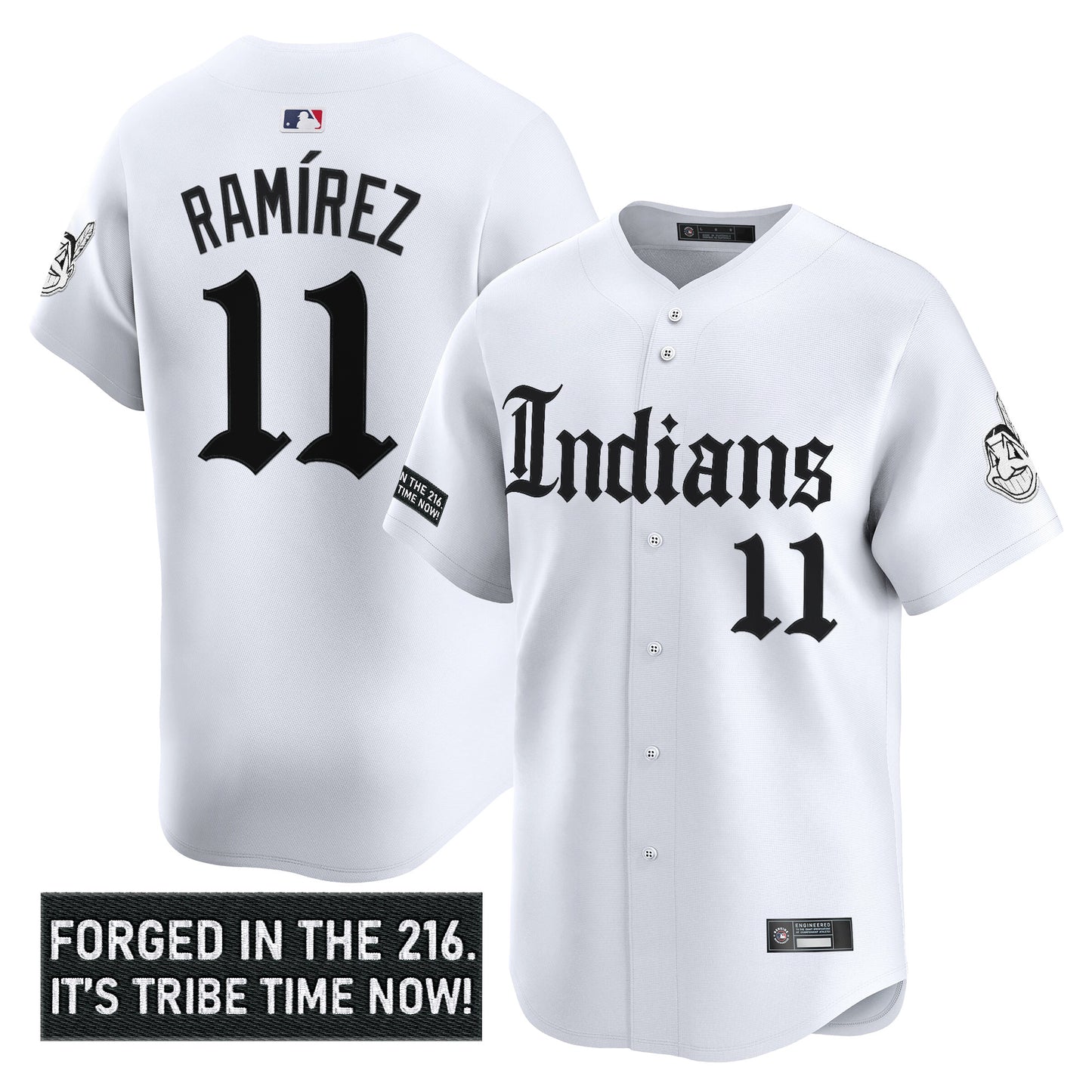Men's Cleveland Indians 'Gothic Iron Edition' Vapor Premier Limited Jersey V2 - All Stitched