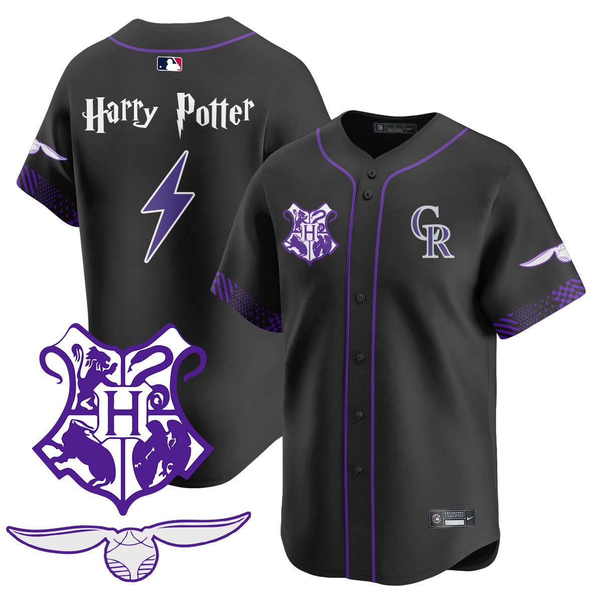 Men's Colorado Rockies Harry Potter 2025 Jersey - All Stitched