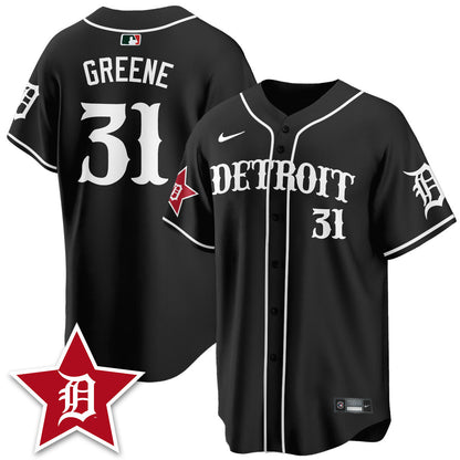 Men's Detroit Tigers Black In Baseball Style Limited Jersey - All Stitched