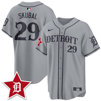 Men's Detroit Tigers Black In Baseball Style Limited Jersey - All Stitched