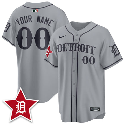 Men's Detroit Tigers Black In Baseball Style Limited Jersey - All Stitched