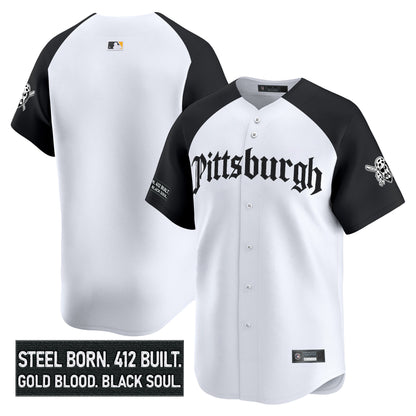 Men's Pittsburgh Pirates 'Gothic Steel City Edition' Vapor Premier Limited Jersey - All Stitched
