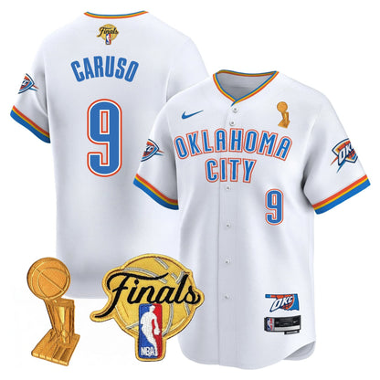 Men's Oklahoma City Thunder Baseball Jersey - Final Patch - All Stitched