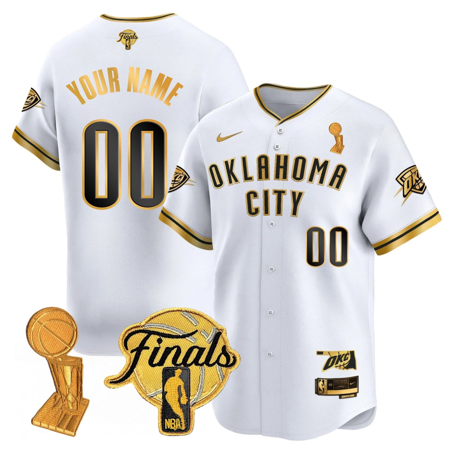 Custom Gender/Name Oklahoma City Thunder Jersey - Final Patch - All Stitched