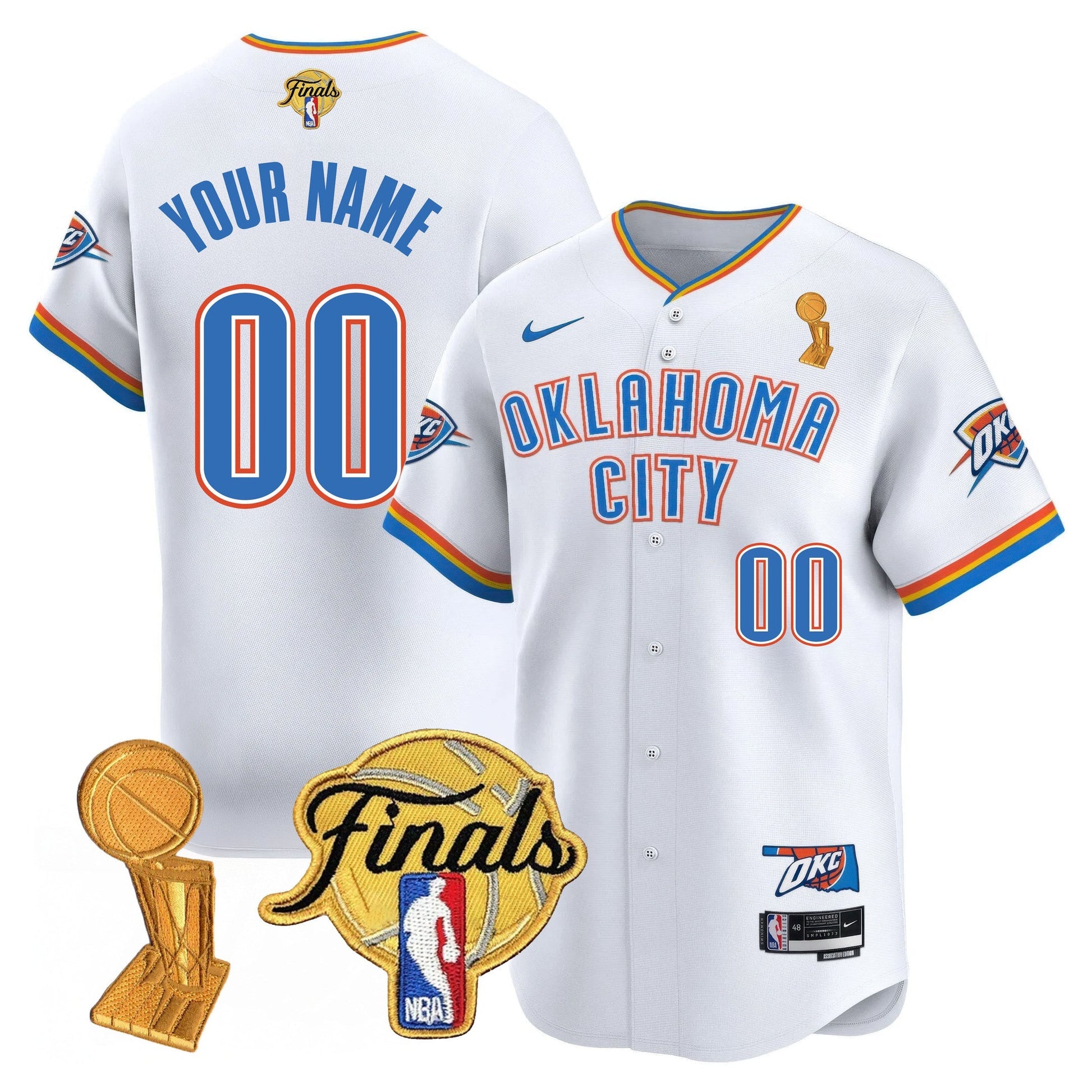 Custom Gender/Name Oklahoma City Thunder Jersey - Final Patch - All Stitched