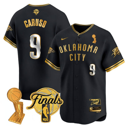 Men's Oklahoma City Thunder Baseball Jersey - Final Patch - All Stitched