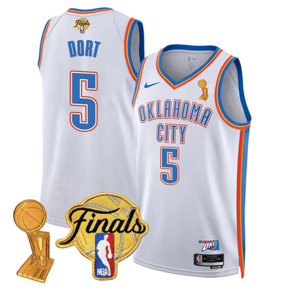 Men's Oklahoma City Thunder Jersey - Trophy + Final Patch - All Stitched