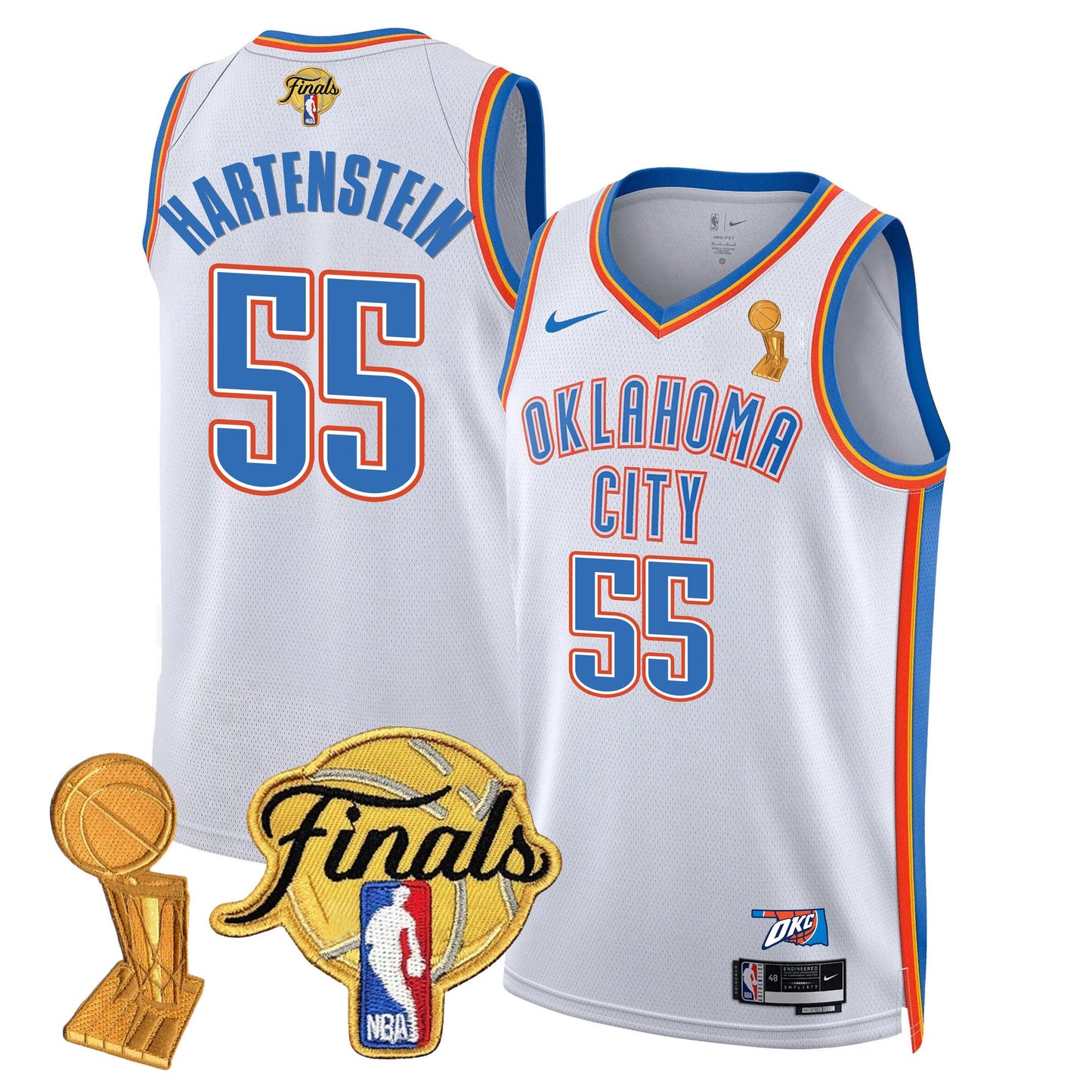 Men's Oklahoma City Thunder Jersey - Trophy + Final Patch - All Stitched