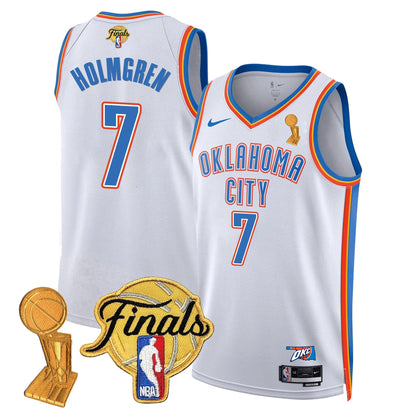 Men's Oklahoma City Thunder Jersey - Trophy + Final Patch - All Stitched