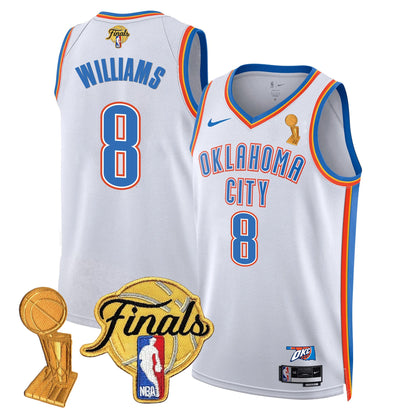 Men's Oklahoma City Thunder Jersey - Trophy + Final Patch - All Stitched