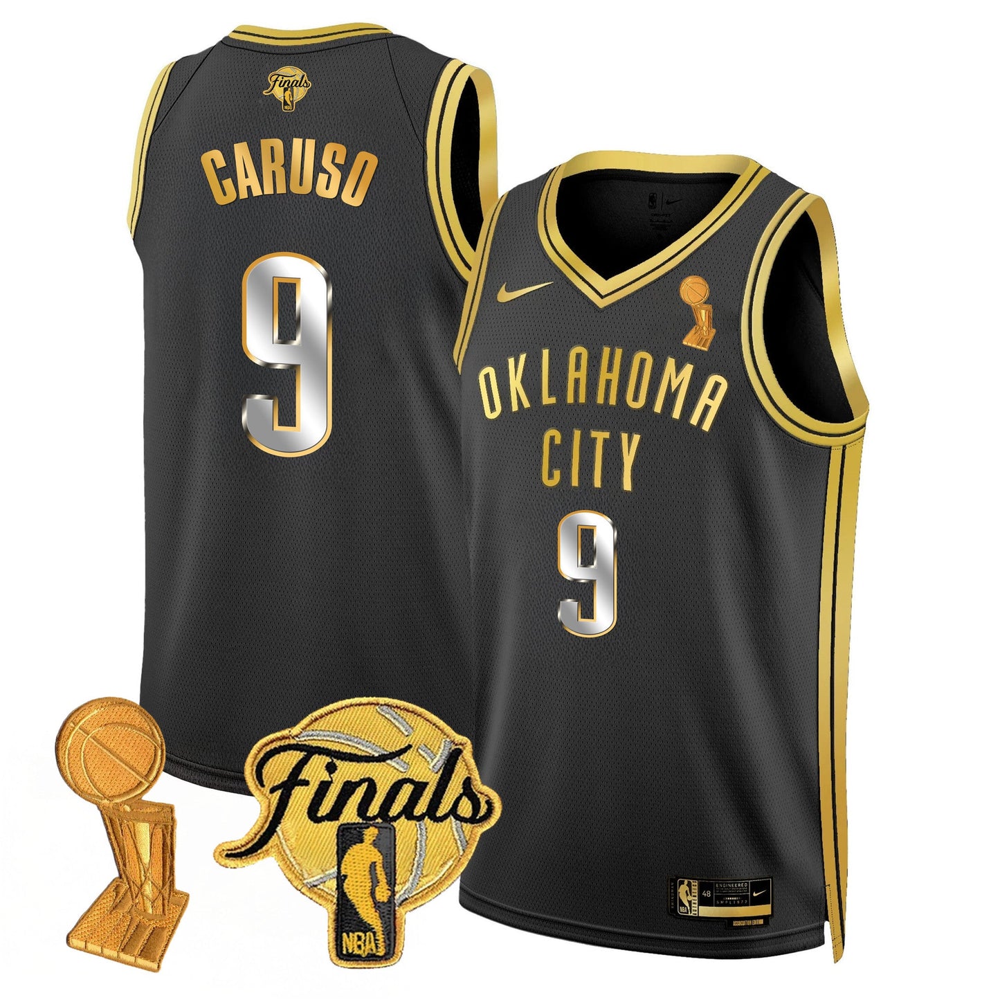 Men's Oklahoma City Thunder Jersey - Trophy + Final Patch - All Stitched